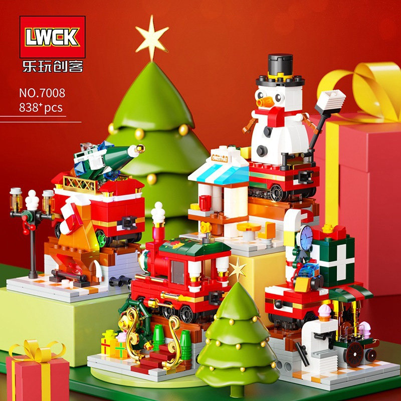 Конструктор LWCK Новогодний поезд (4 в 1)