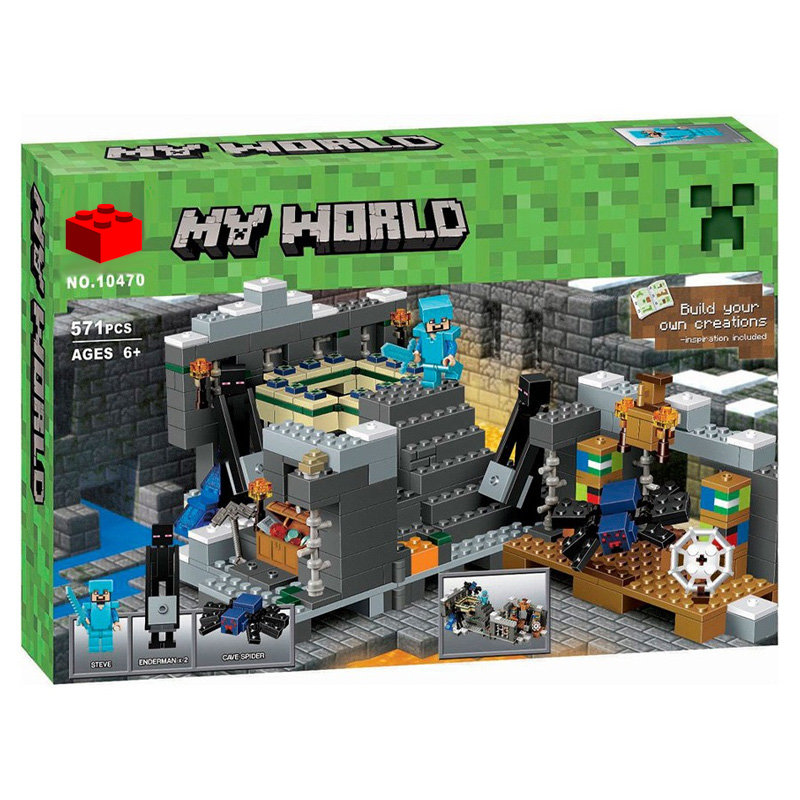 Конструктор BELA аналог Lego Minecraft 21124 Портал в край