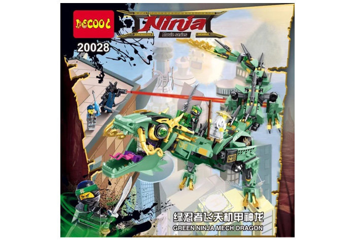 Конструктор Decool аналог LEGO 70612 Механический Дракон Зелёного Ниндзя