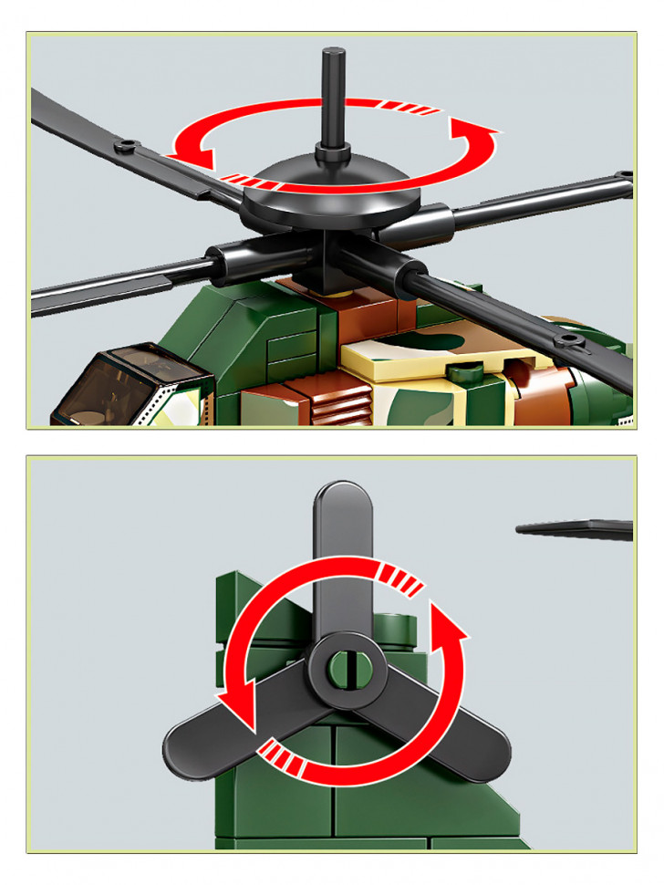 Конструктор KAZI Ударный вертолёт Denel AH-2 Rooivalk