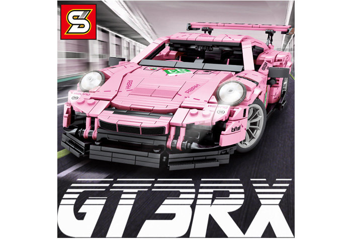 Конструктор Sembo Block (SY) Спорткар Porsche 911 GT3 RX (розовый)