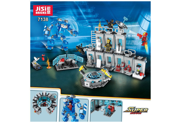 Конструктор JiSi Bricks (Decool) аналог LEGO 76125 Лаборатория Железного человека