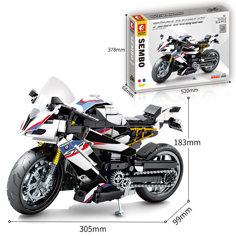 Конструктор Sembo Block Спортивный мотоцикл BMW S1000TT