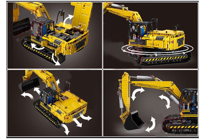 Конструктор Mould King Моторизированный Экскаватор «Link-Belt 250 x3» (Аналог Лего Техник MOC 2514)