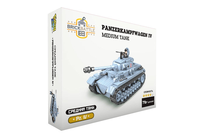 Конструктор Brick Battle Немецкий средний танк Panzerkampfwagen IV (Pz. IV)