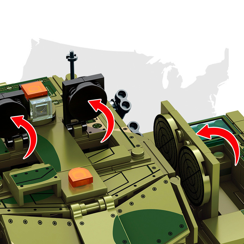 Конструктор Sembo Block Танк Leopard 2A6 (2 в 1)