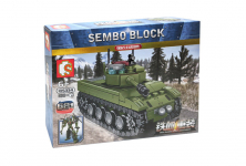 Конструктор Sembo Block Военный трансформер 6 в 1: Тяжёлый танк