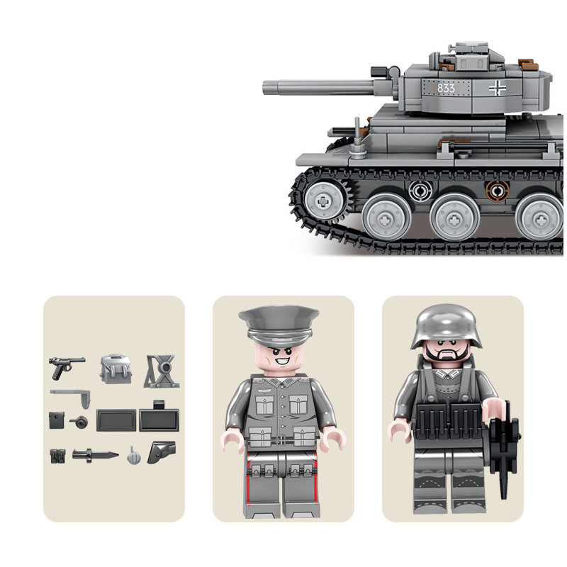 Конструктор KAZI Немецкий легкий танк Pz-38(t)