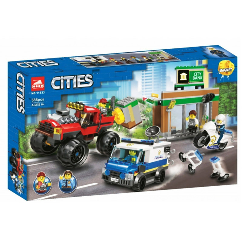 Конструктор LARI аналог Lego City 60245 Ограбление полицейского монстр-трака