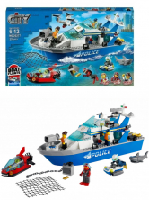 Конструктор аналог Lego City 60277 Катер полицейского патруля