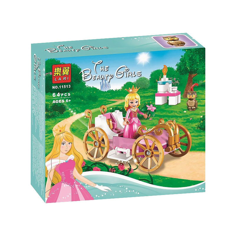 Конструктор LARI аналог Lego Disney Princess 43173 Королевская карета Авроры