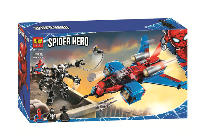 Конструктор LARI аналог LEGO 76150 Реактивный самолёт Человека-Паука против Робота Венома
