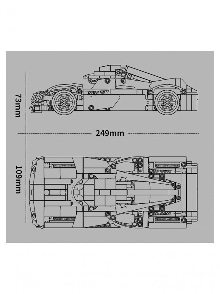 Конструктор Sembo Block Спорткар Peugeot Warrior