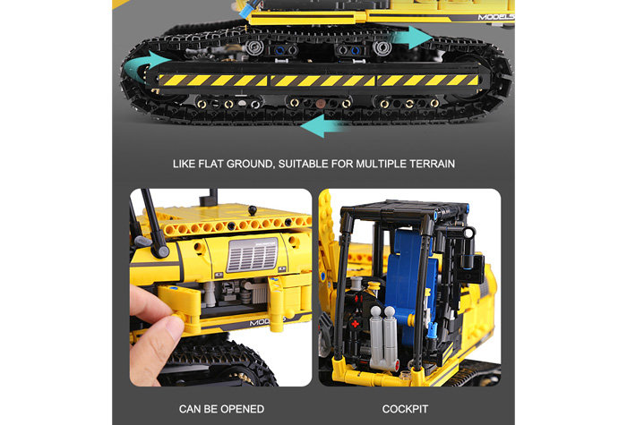 Конструктор Mould King Моторизированный Экскаватор «Link-Belt 250 x3» (Аналог Лего Техник MOC 2514)