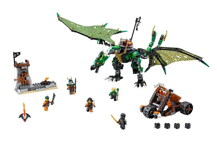Конструктор BELA аналог LEGO 70593 Зелёный дракон