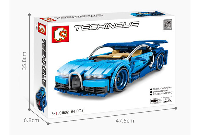 Конструктор Sembo Block Спорткар Bugatti
