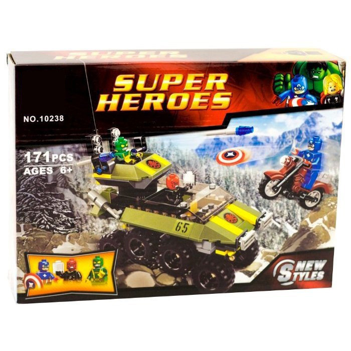 Конструктор BELA аналог Lego Super Heroes 76017 Капитан Америка против Гидры