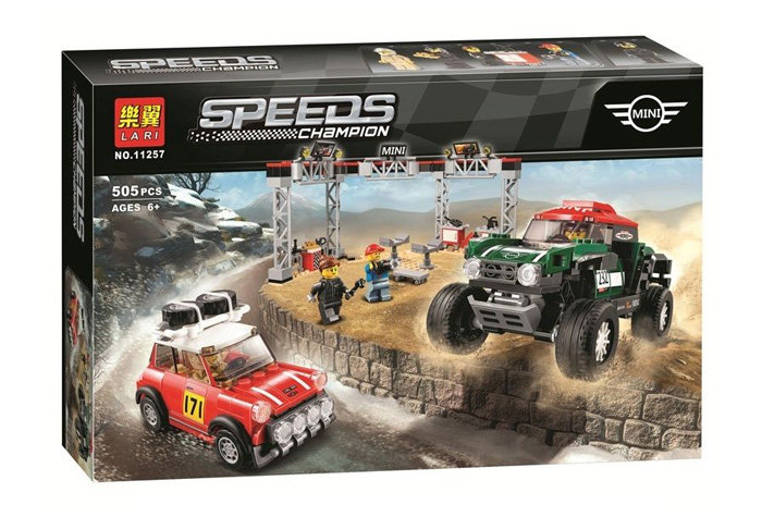 Конструктор LARI аналог Lego Speed Champions 75894 Мини Купер 1967 и Мини Купер 2018