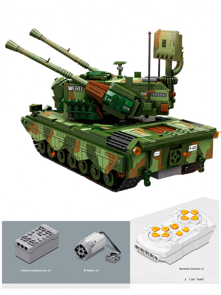 Конструктор KAZI Зенитная самоходная установка Gepard на радиоуправлении