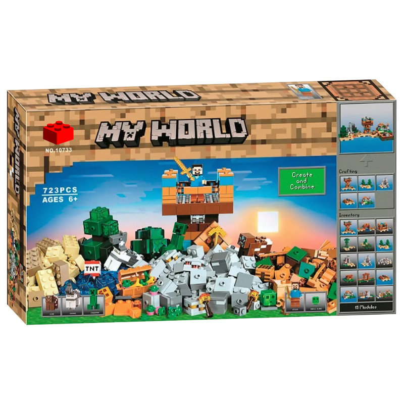 Конструктор LARI аналог Lego Minecraft 21135 Набор для творчества (Крафт) 2.0