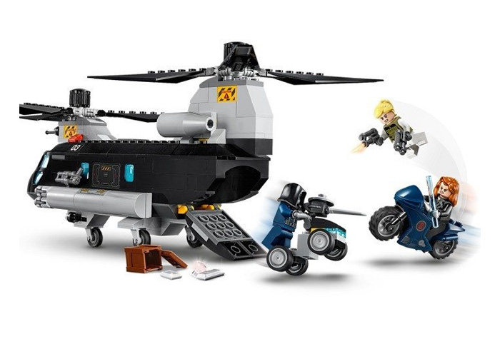 Конструктор LARI аналог Lego 76162 Погоня на вертолёте Чёрной вдовы