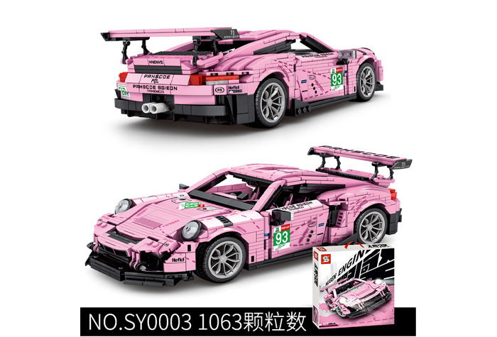 Конструктор Sembo Block (SY) Спорткар Porsche 911 GT3 RX (розовый)