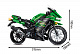 Конструктор Sembo Block Мотоцикл Kawasaki Ninja 400